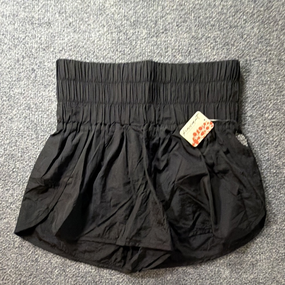 Free People Movement Women's High Waist Shorts Black Medium Athletic Sporty NEW